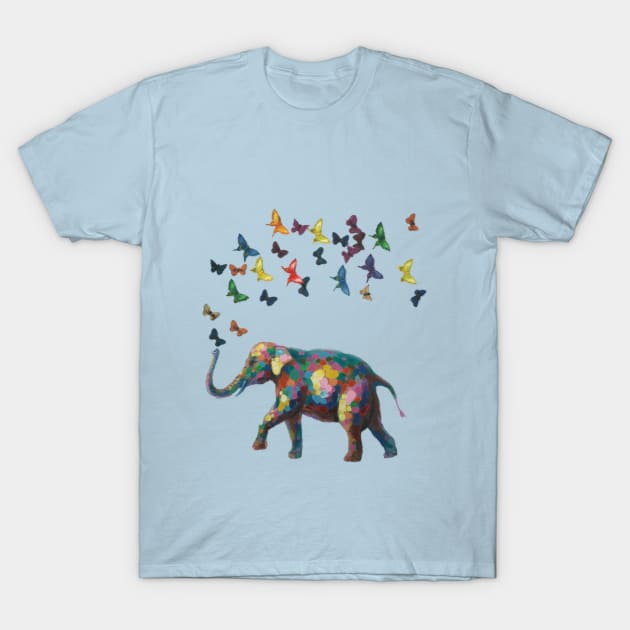 Butterfly Elephant T-Shirt by Divan